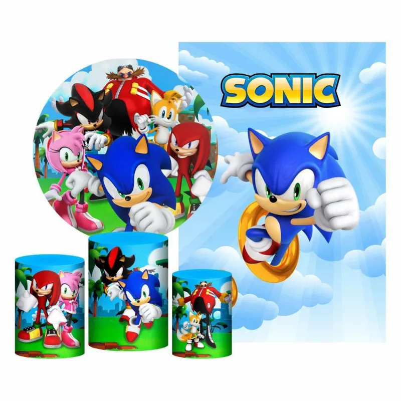 Kit Casado Sonic Painel Redondo Trio Capas Cilindro
