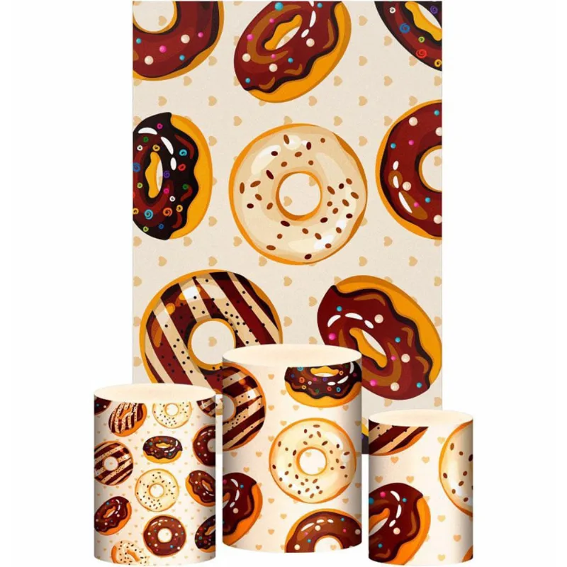 Kit Casado Doces Trio Capa Cilindro Retangular Tecido
