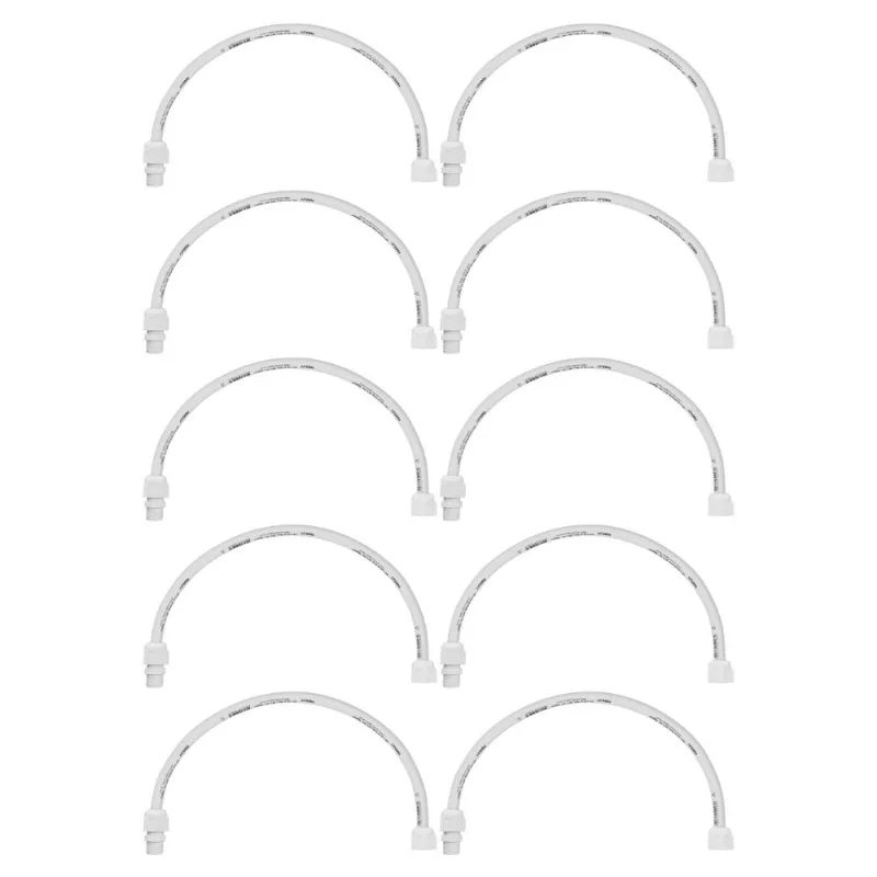 Kit 10 Unidades Engate Flexível Pvc 1/2 X 50cm Fortlev