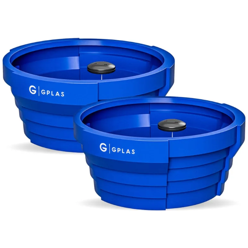 Kit 2 Bebedouros para Gado 500L Azul Gplas