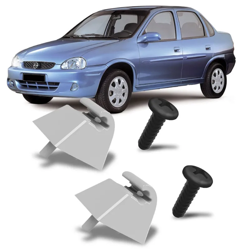 2 Presilhas Suportes com Parafuso do Quebra Sol Corsa Sedan e Classic 96 97 98 99 2000 2001 2002 2003 2004 2005 2006 2007 2008 2009 2010