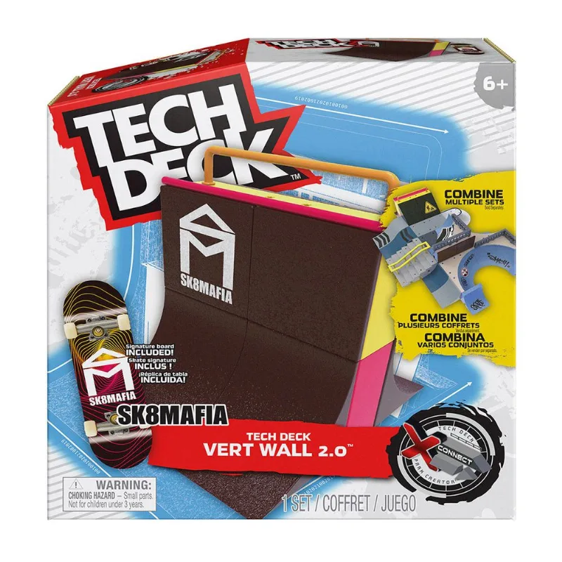 Pista Vert Wall 2.0 + Skate De Dedo Sk8Mafia - Tech Deck