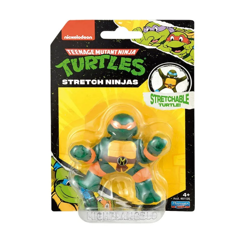 As Tartarugas Ninja - Mini Boneco Elástico Michelangelo 6Cm