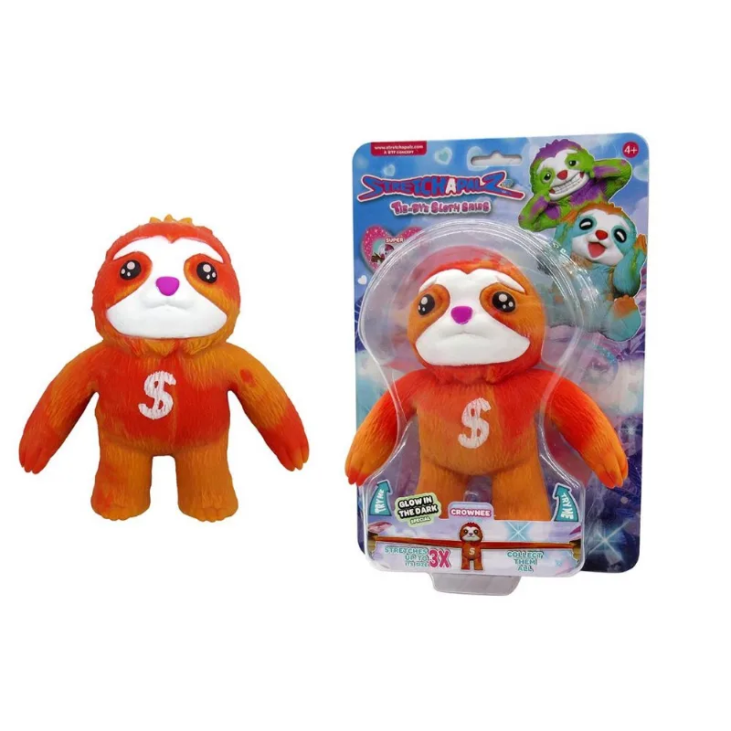 Boneco Elástico Preguiça Tie-Dye Crownee - Stretchapalz
