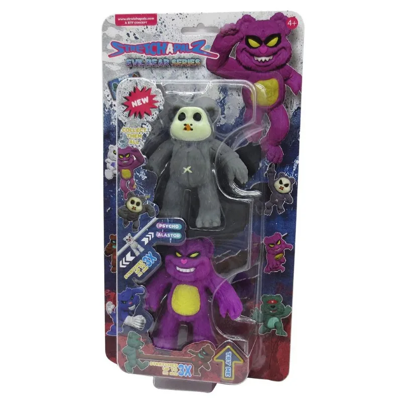 2 Mini Bonecos Elásticos Psycho E Alastor - Stretchapalz