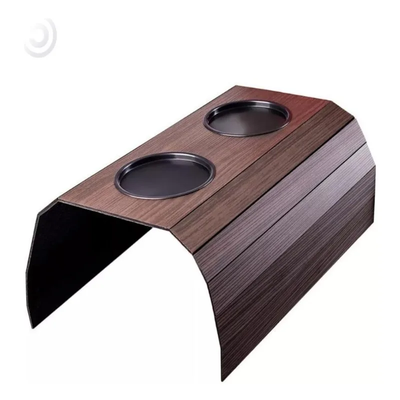 Kit 2 Bandejas Esteira Protetora Braço Sofá Porta Copo Mdf