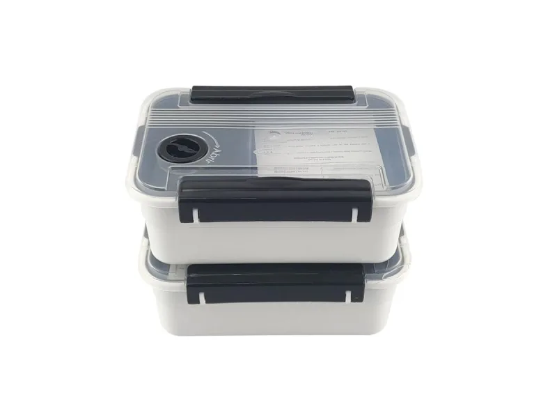 Kit 2 Marmitas Nitron Bom Apetite 800ML Bandeja C/ Divisórias e Válvula BPA Free Microondas - NITRON - Ar E Ventilação