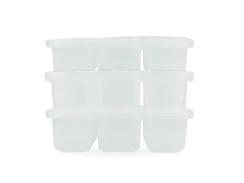Kit 3 Potes Conservador de Alimentos C/ 3 Divisórias Nitron 1,1L e Tampa P/ Petiscos Plástico Livre de BPA - Niton - Mercado