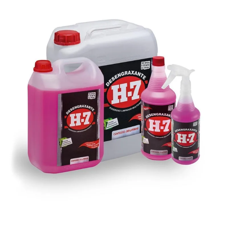 Kit Desengraxante H7 Multiuso 5 Litros + 500ml Com Spray