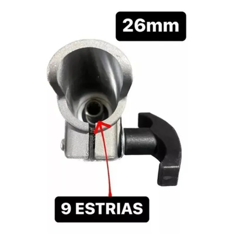 Conector Junção Acoplamento Roçadeiras Cabo Bipartido 26mm 9