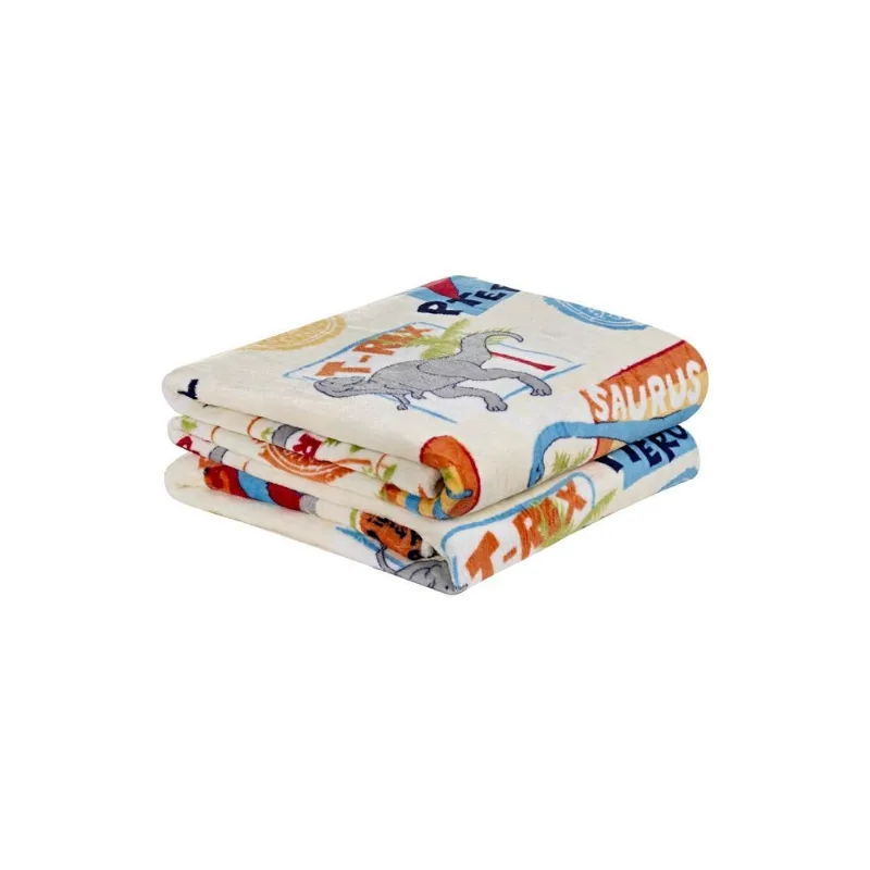 Manta Felpuda Coberta Kids Soft Solteiro Infantil de Dino
