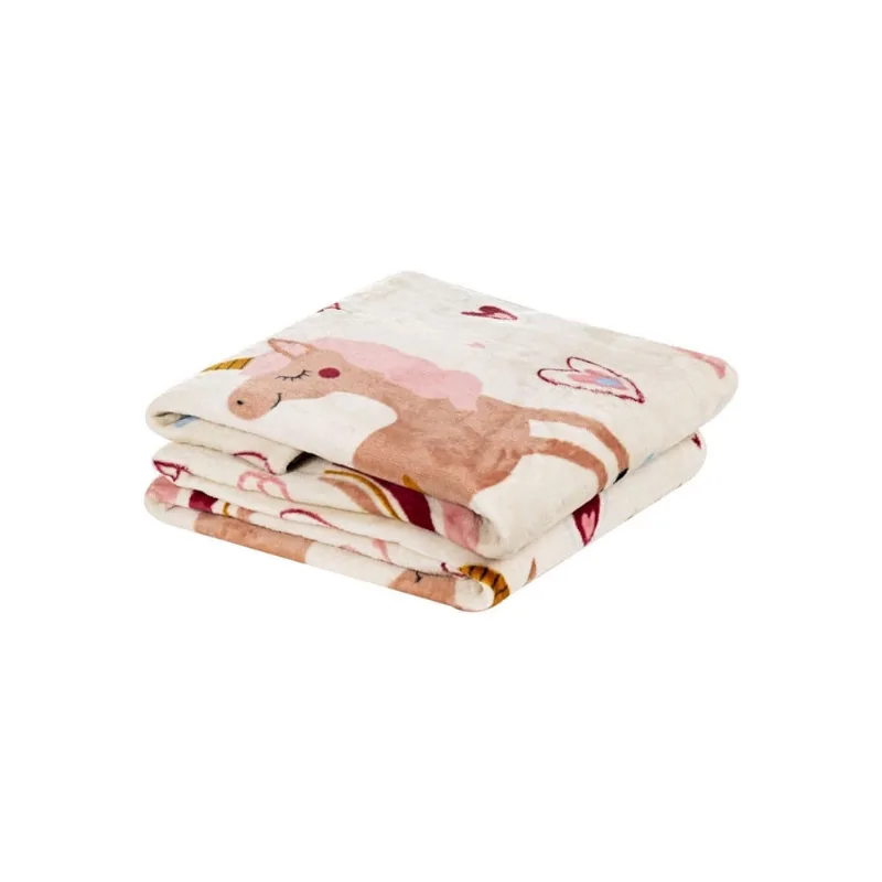 Manta Felpuda Coberta Kids Soft Solteiro Infantil Unicórnio