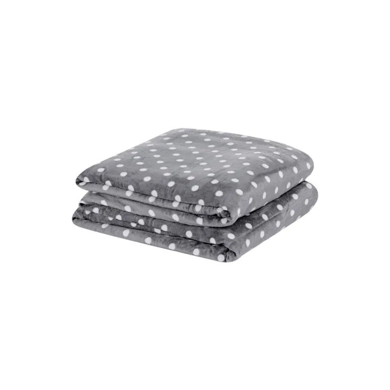 Manta Flanel Soft Poá Queen Antialérgica Inverno Quente