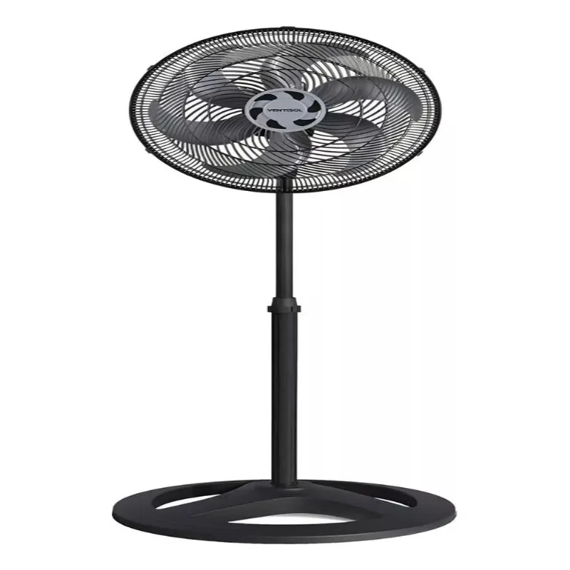 Ventilador de Coluna 40cm Ventisol Turbo 6 Pás Oscilante e Altura ajustável Cor Preto 127V
