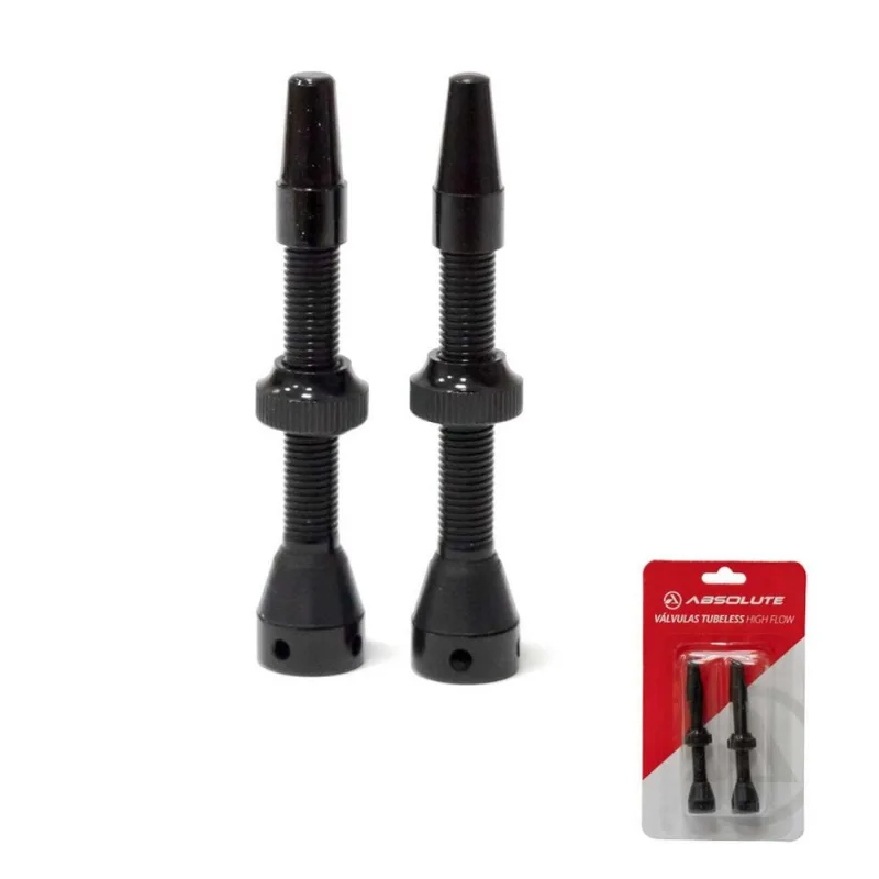 Válvula Bico Tubeless Absolute 48mm High Flow Furo Lateral