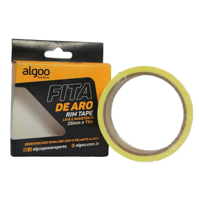 FITA ARO TUBELESS 25MM X 11 METROS FIXAÇÃO E VEDAÇÃO SUPERIOR ALGOO