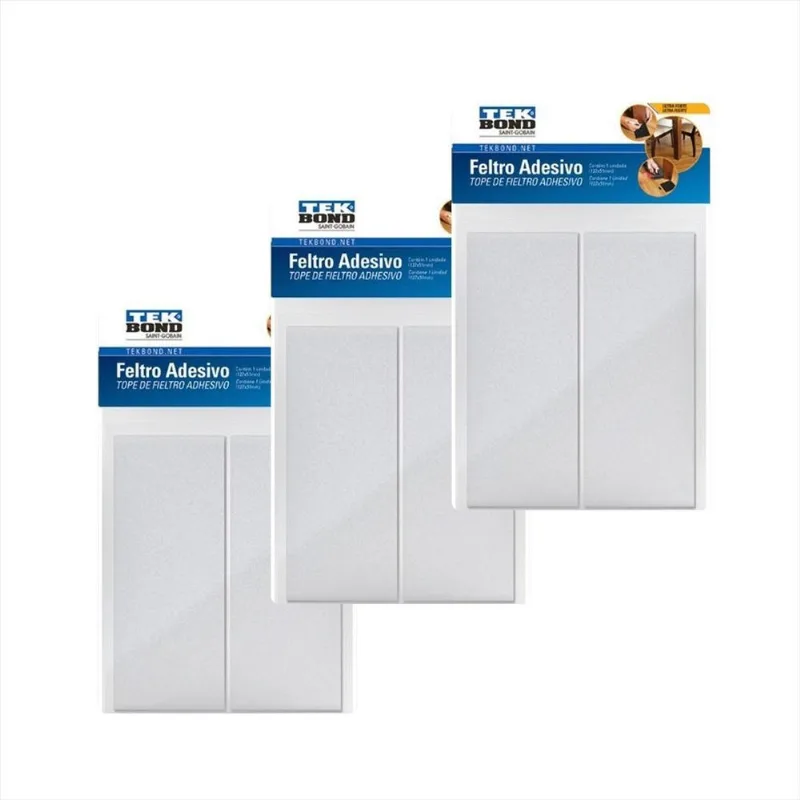 Feltro Redondo 127x51mm Protetor Adesivo Kit 3 Pacotes