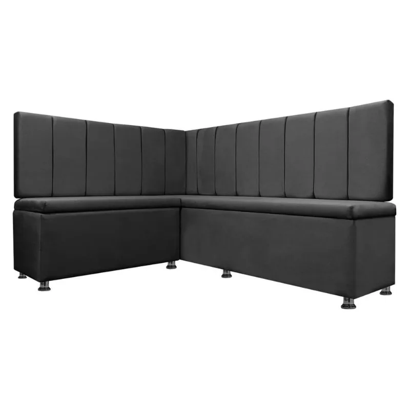 Canto Alemão 4 Lugares para Lanchonete 1,25x1,60m Liso Cinza