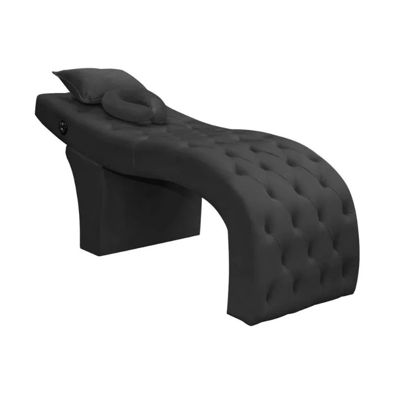 Maca Fixa Ergonômica para Estética Design Cílios com Massagem Veludo Preto