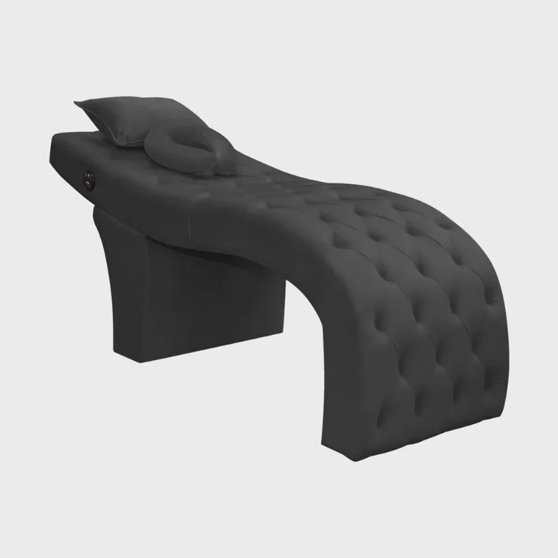 Maca Estofada Capitonê Largura 70 cm com Massagem Veludo Bege Claro