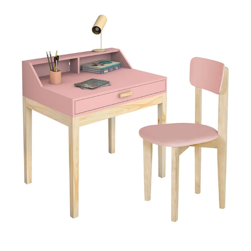 Kit Mesinha de estudo com cadeirinha Infantil Rosa