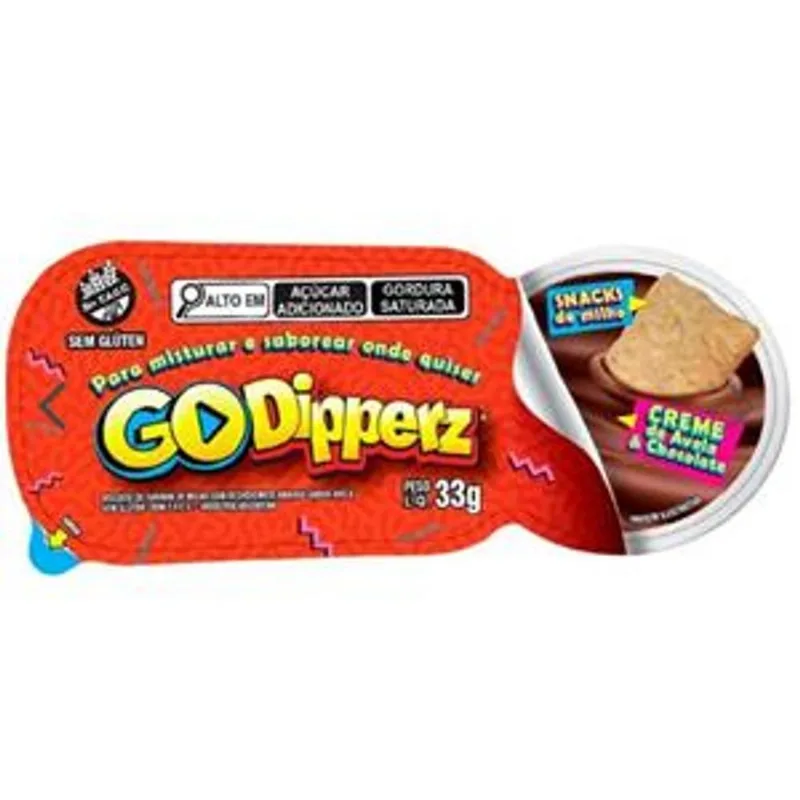 Biscoito Go Dipperz Creme de Avelã 33g