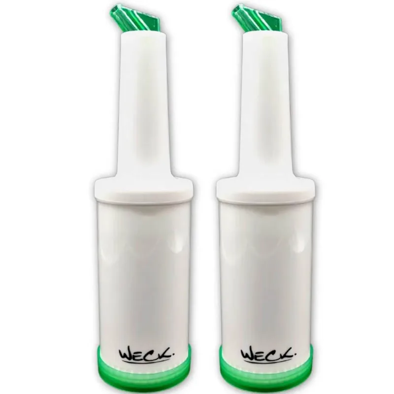 Kit 2 Garrafa Storen Pour 1l Verde Weck Armazenar e Servir Bartenders Caldas