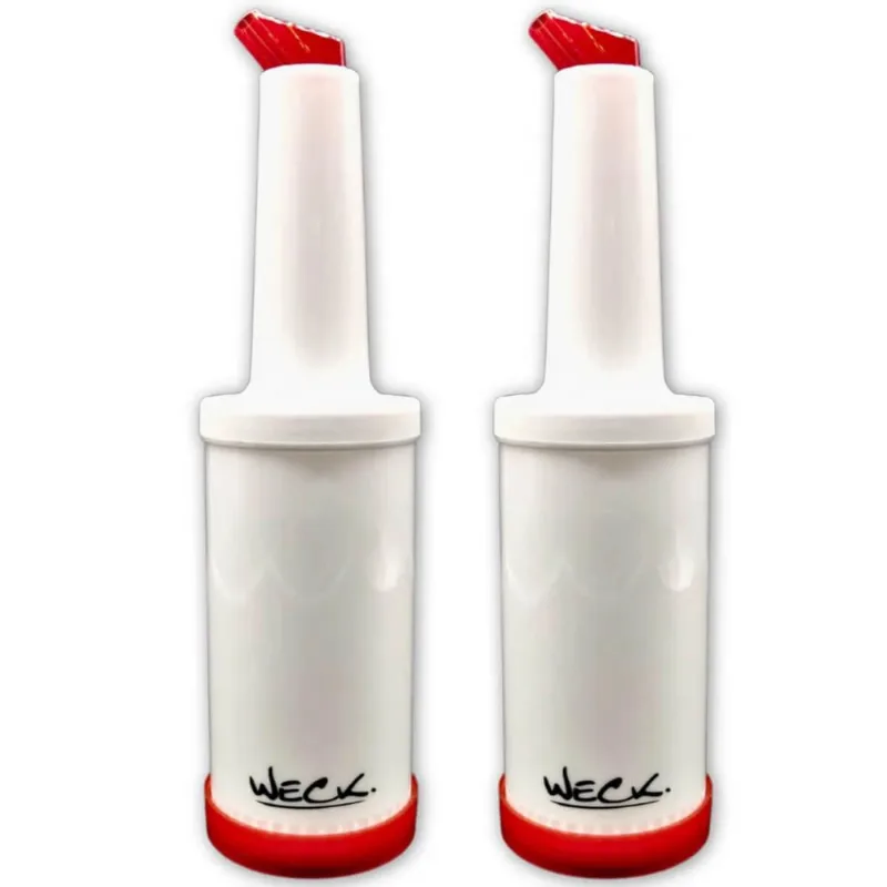 Kit 2 Garrafas Plásticas Store'n Pour 1000ml Vermelha Weck Flair Bartenders