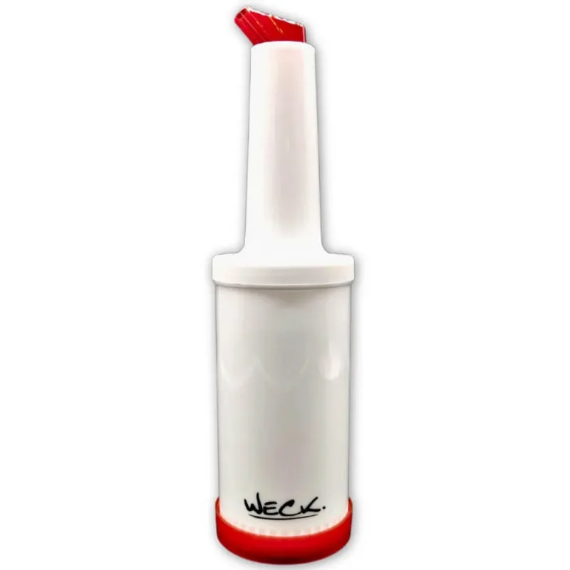 Kit 6 Garrafa Plástica Store'n Pour 1L Vermelha Armazenar Servir Bartender