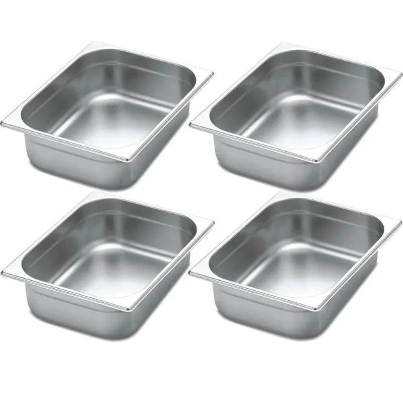 4 Cubas Inox Gastronômica 1/2 Buffet 65mm Restaurante 4,21L