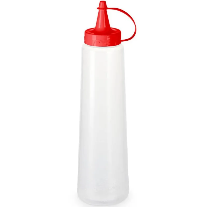Kit 24 Bisnagas para Molhos 400ml Plástica Ketchup Tampa Vermelha Plasvale Mostarda Maionese Restaur
