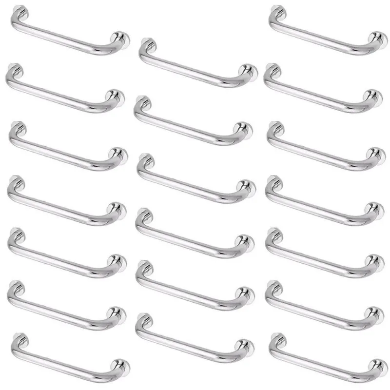 Barra Alça Apoio Inox 30 Cm Kit 20 Uni Acessibilidade Idoso Gestante Criança Suporte Anti Queda