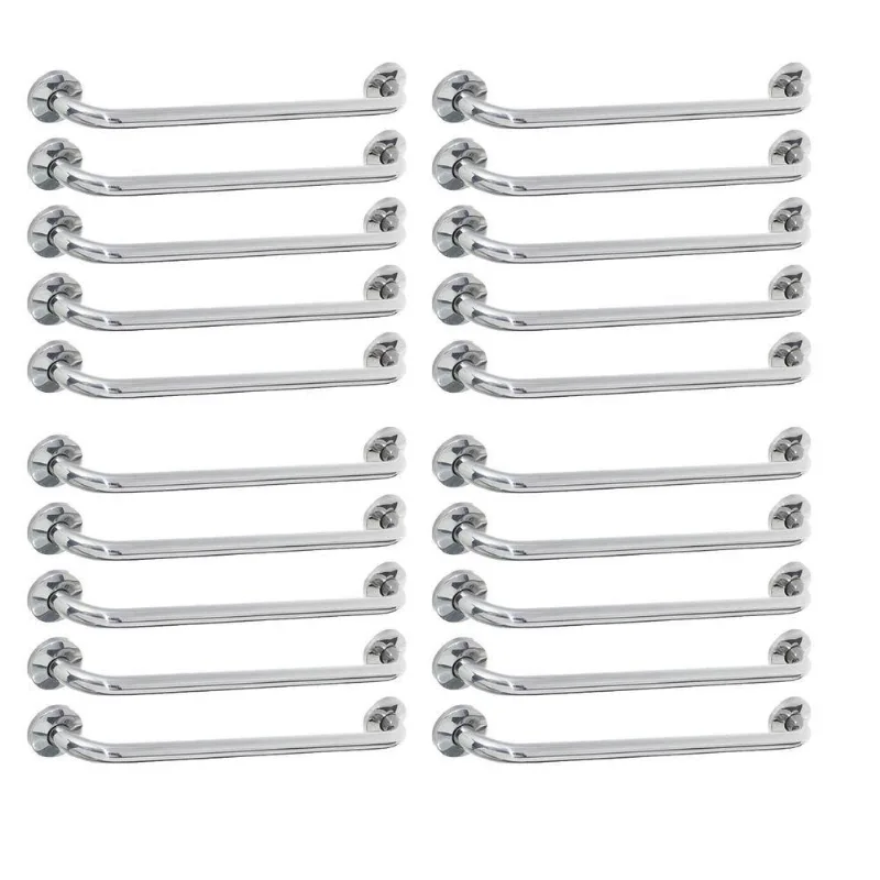 Alça Apoio 60cm Barra Inox Kit 20 Unidades Suporte Banheiro Idoso Gestante Criança Acessibilidade