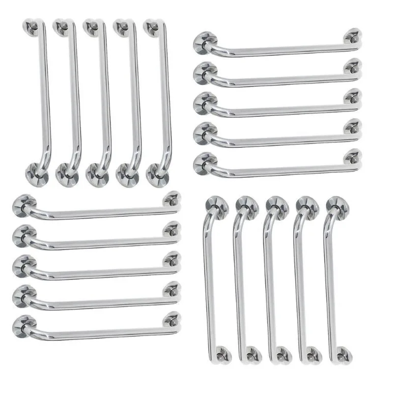 Alça Barra Apoio 60 Cm Inox Kit 20 Unidades Acessibilidade Idoso Gestante Deficiente Segurança Box Banheiro Corrimao