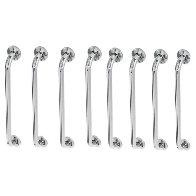 Alça De Apoio Inox Barra 60cm Kit 8 Unidades Criança Idoso Anti Queda Segurança Banheiro Resistente
