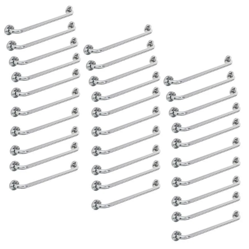Alça De Apoio Inox Barra 50cm Banheiro Kit 30 Unidades Idoso Cadeirante Acessibilidade Deficiente