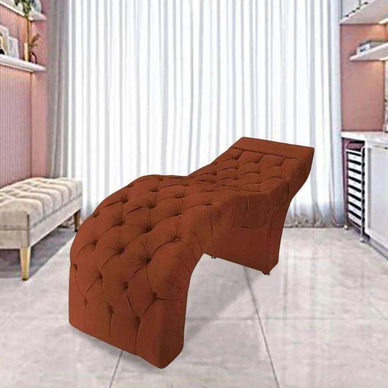 Maca Estofada Estética Cílios Salão Spa Suede Nicole Cor: terracota