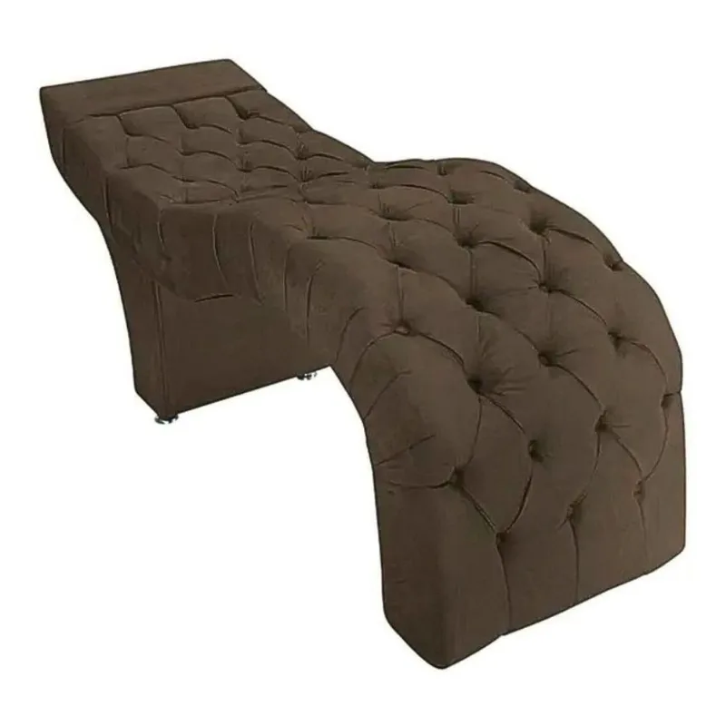 Maca Estofada Estética Cílios Salão Spa Suede Kelly Cor: marrom