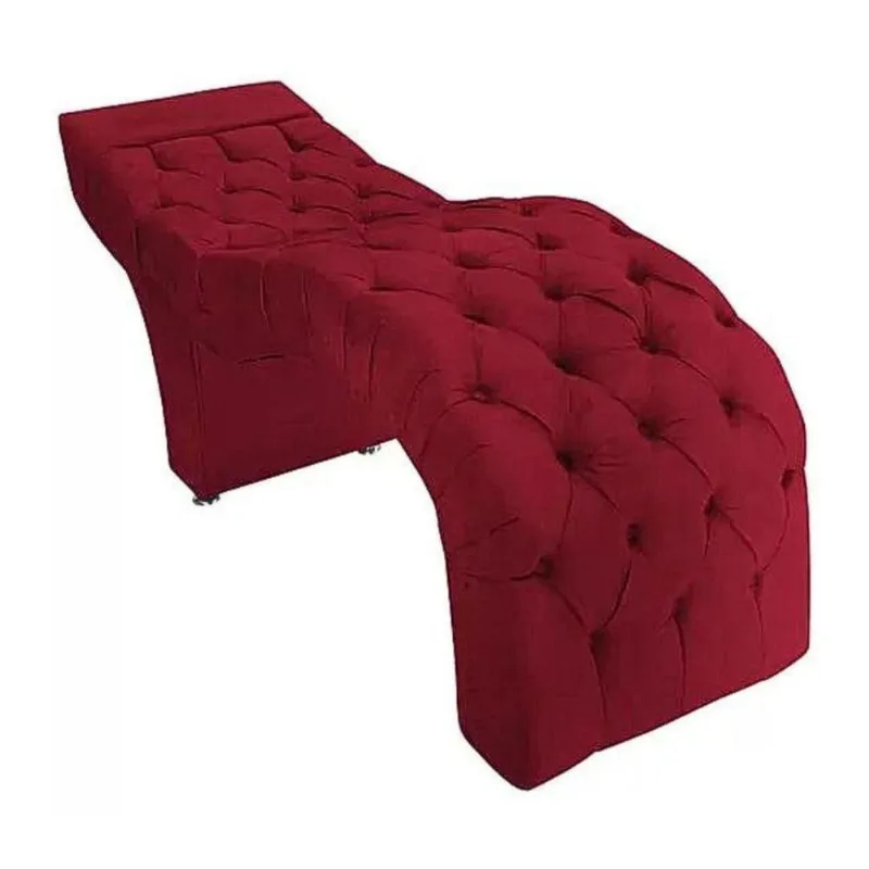Maca Estofada Estética Cílios Salão Spa Suede ísis Cor: vermelho