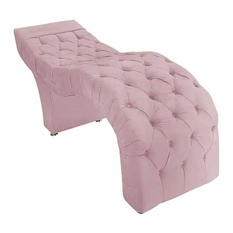 Maca Estofada Estética Cílios Salão Spa Suede ísis Cor: rosê