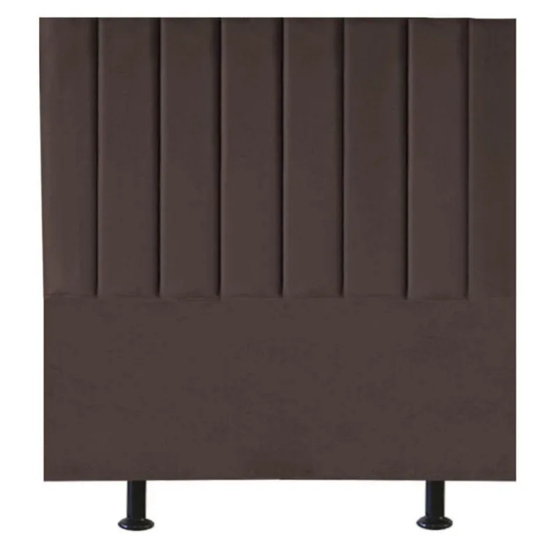 Cabeceira De Cama Solteiro Box 100 Cm Marina Suede marrom