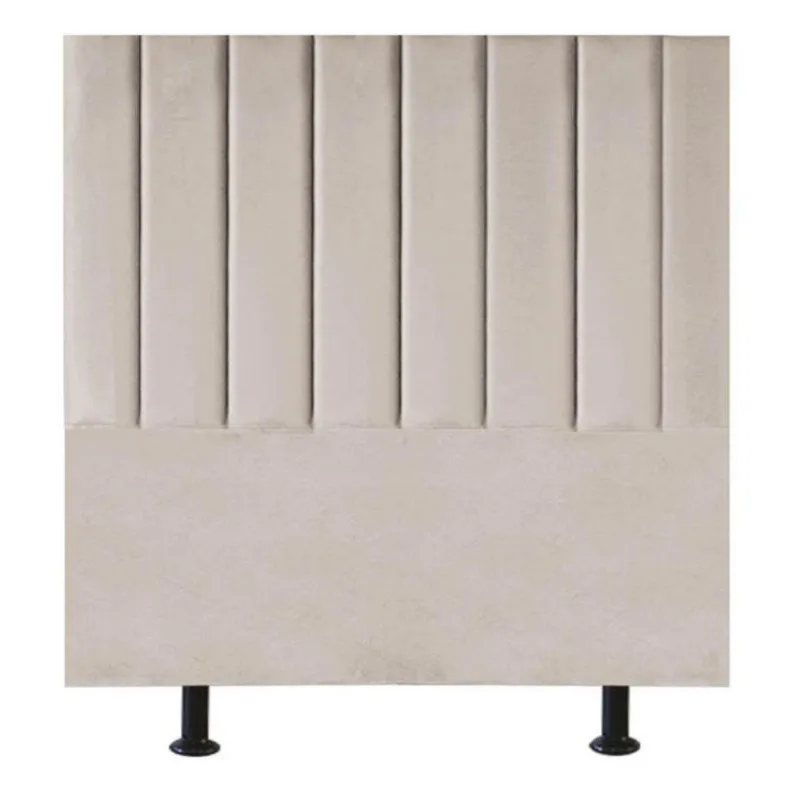 Cabeceira Estofada Cama Box Solteiro 90 Cm Maisa Linho bege