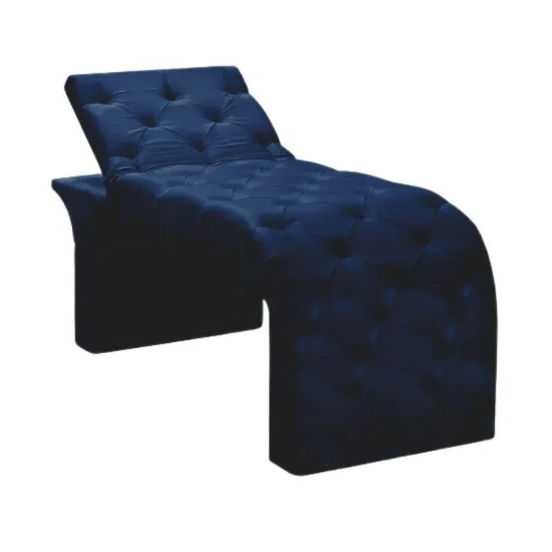 Maca Estofada Estética Cílios Regulável Spa Suede Maitê Azul Marinho
