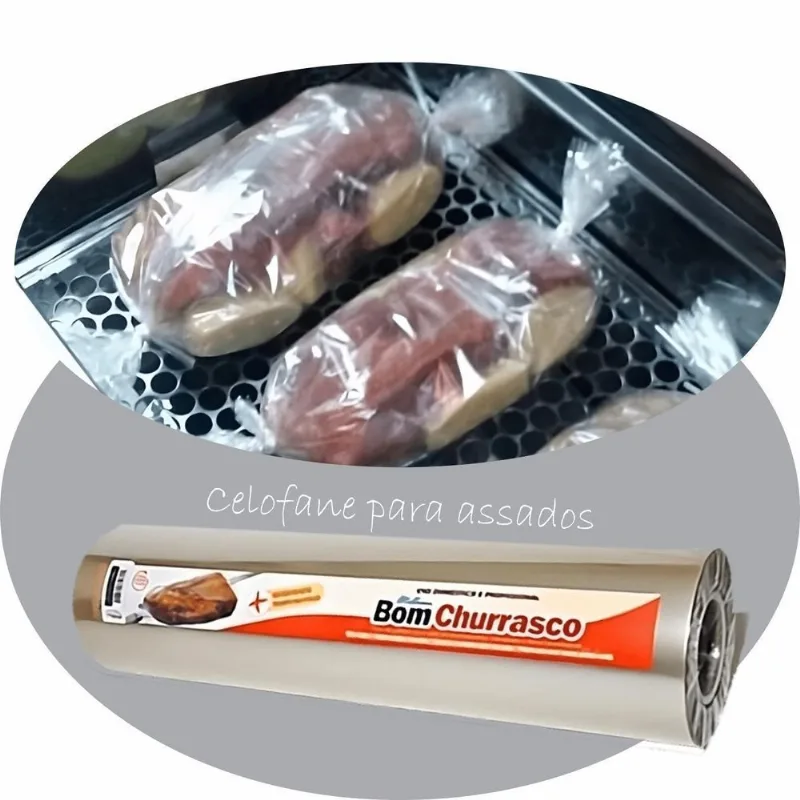 Bobina Celofane Poliéster Churrasco 60cm 1000 Metros - 12 Kg