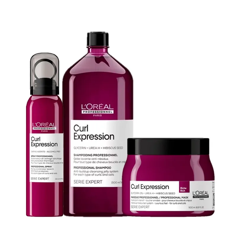 Kit L'Oréal Professionnel Curl Expression Cachos de Salão (3 Produtos)