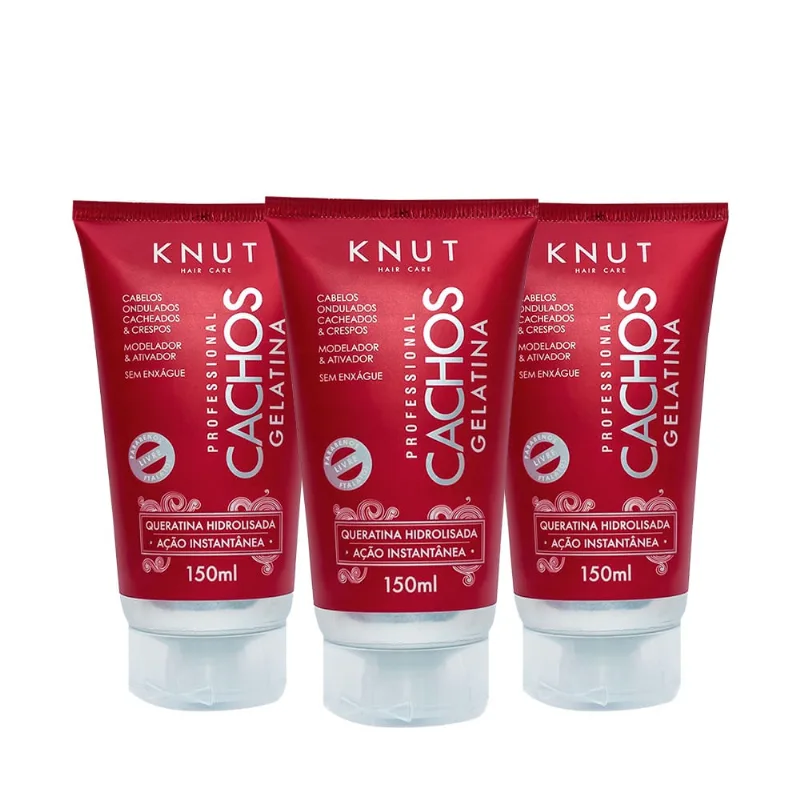 Kit Knut Professional Cachos Gelatina 150ml (3 unidades)