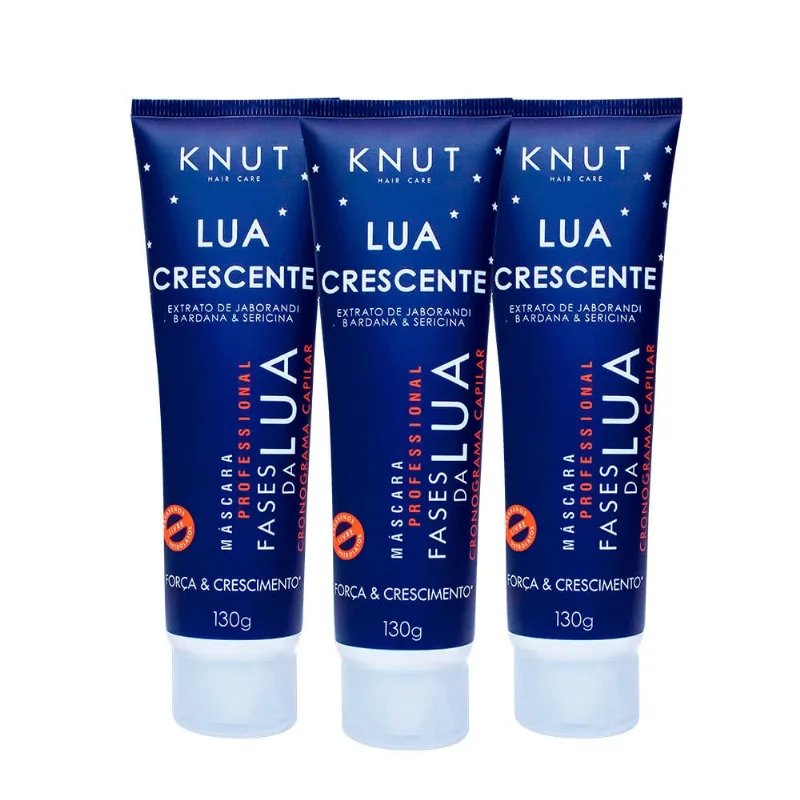 Kit Knut Professional Fases da Lua Máscara Lua Crescente 130g (3 unidades)