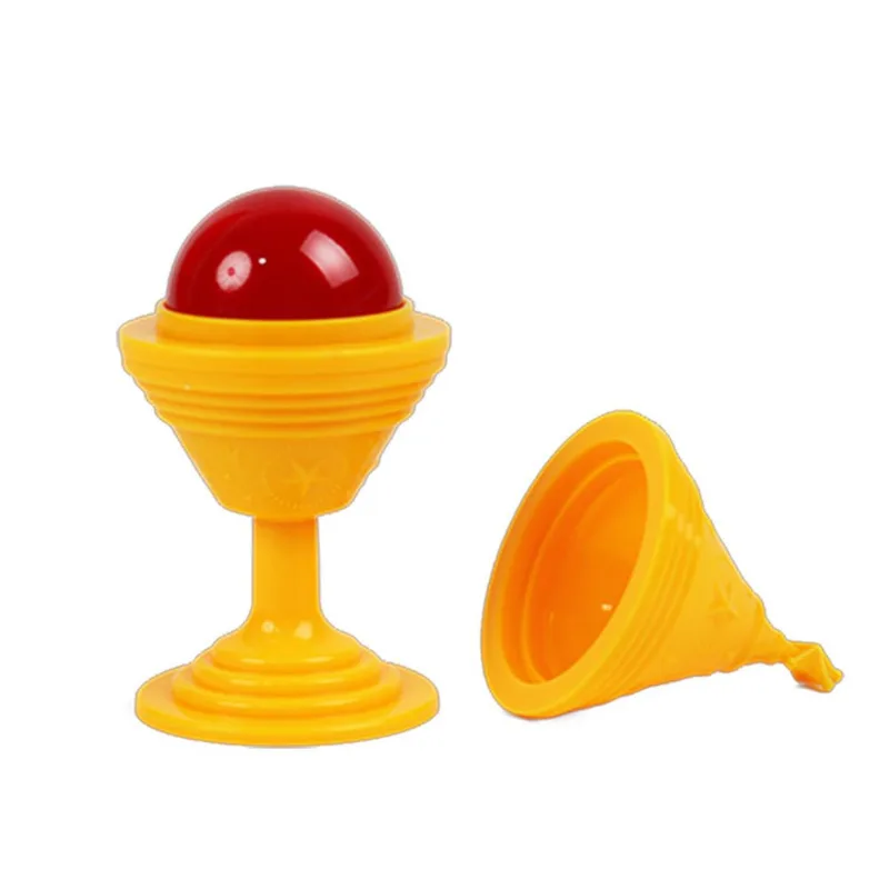 Magic Cup Trick Sun And Moon Disappearing Egg Pvc 4x11cm
