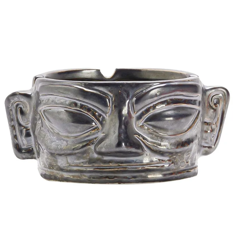 Cinzeiro De Cerâmica Bandeja De Cinzas Artística Inspirada Em Sanxingdui