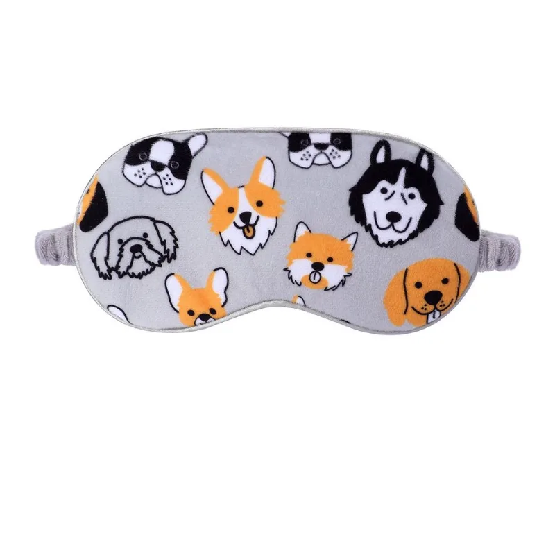 Máscara De Dormir Máscara De Olhos De Pelúcia De Desenho Animado Para Rostos De Cães Para Crianças/adultos